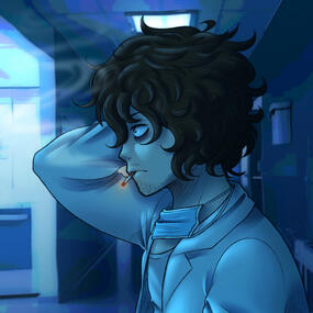 RENDERED BUST + SCENE BG